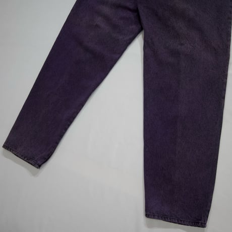 90s~ SLICK Piece Dyeing Quilting Embroidery Baggy Denim