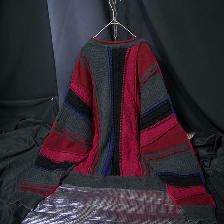 80s~90s Carlo Colucci Germany made Oversized 3D Knit Sweater