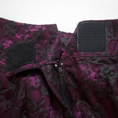 80s TRIPP nyc USA made Flower Lace Rayon Design Boots Cut Pants