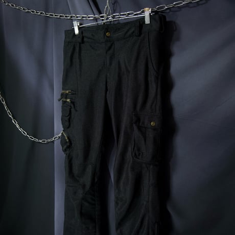 00s BADBOY Multi Pockets Zipper Gimmick Biker Cargo Pants/Flare