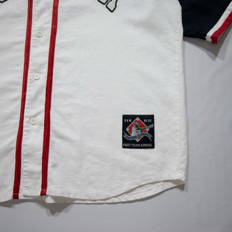 RAW BLUE 2XL Oversized Linen Baseball Shirts