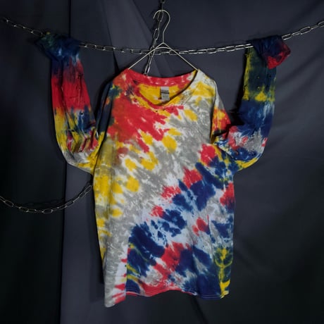 Psychedelics/Ethnics Tie-Dye Patterns Boro,Crush,Damage L/S Tee