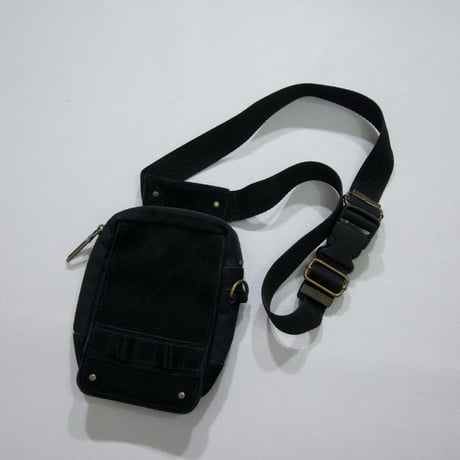 USED Suede Leather Compact Shoulder Bag