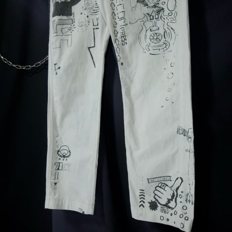 00s Diesel Full Painting Graphics Indian Cotton Pants