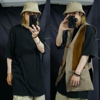 90s SUNBELT USA made Black Blank Long Length 2Patch Pocket S/S Tee