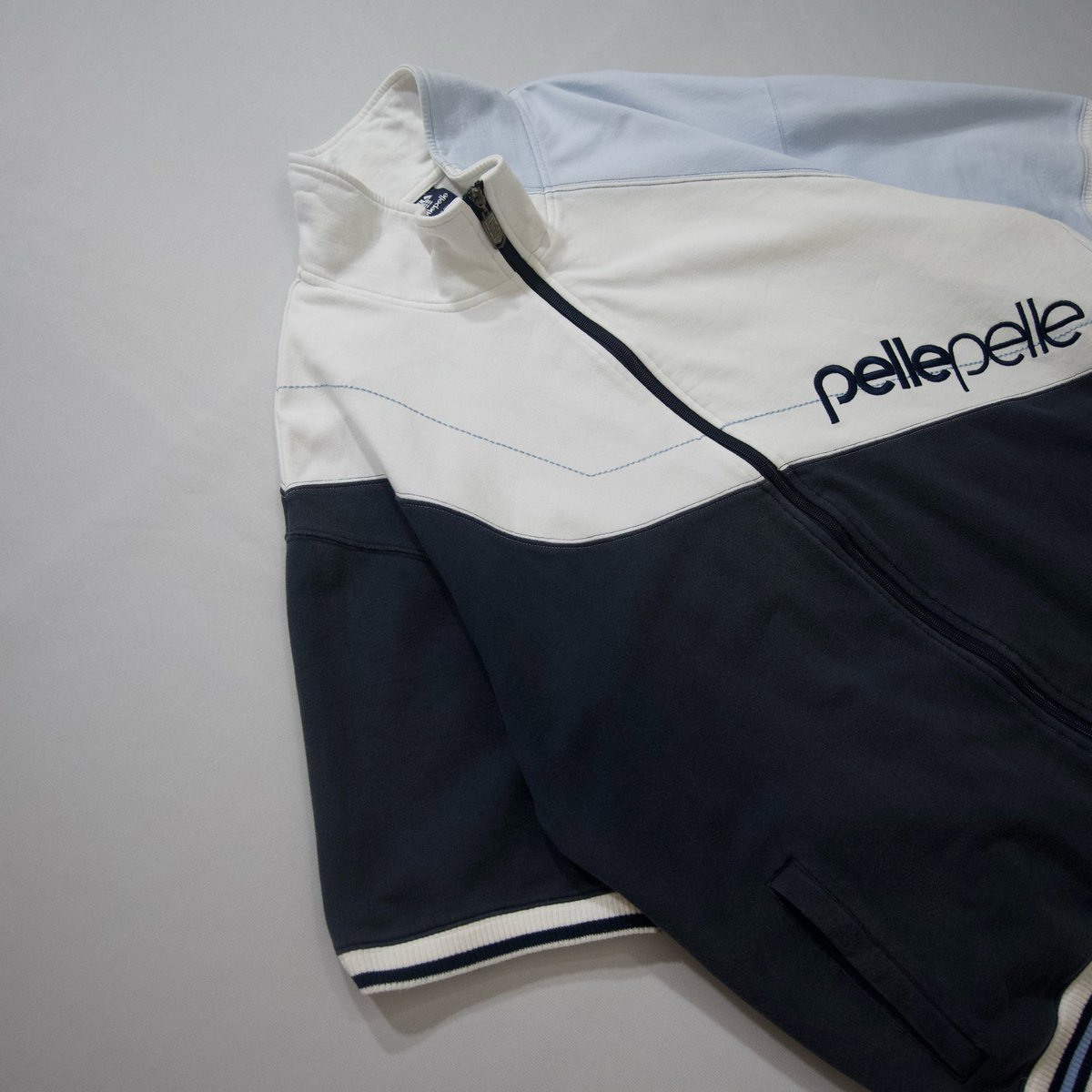 【Pellepelle】ペレペレ　トラックジャケット Hiphop 古着6LA1 古着 90's PELLEPELLE ペレペレ 刺繍 パープル HIPHOP ヒップ