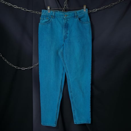 00s c2001 Levi’s USA made 505 Piece Dye Marine Blue Tapered Denim