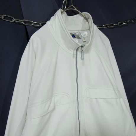 00s c2000 Adidas 4Pockets Rubber PerformanceLogo Silver Zip Track Jacket