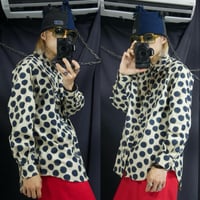 90s ~c1997 COLOURS by ALEXANDER JULIAN Japan made inhomogeneity Polka Dot Cotton L/S Shirts