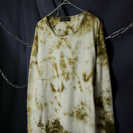 USED Barbed Wire Like Tie-Dye Bleached L/S Tee