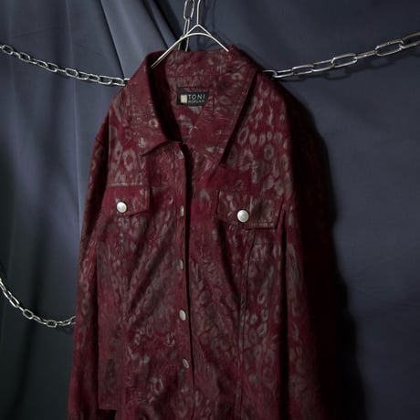 TONI MORGAN Exotic Leopard Rayon Trucker Jacket