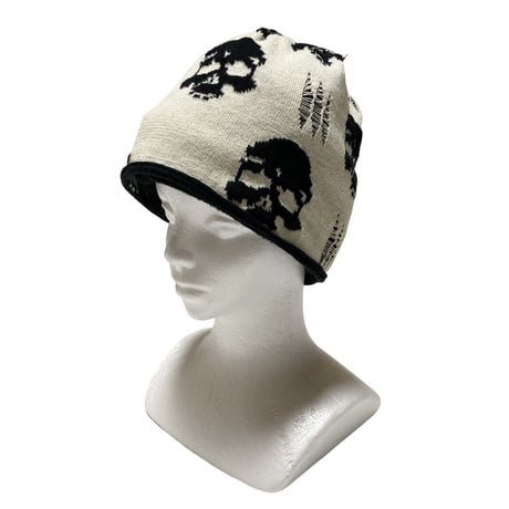 Cotton Skull AllPattern Damage KnitCap