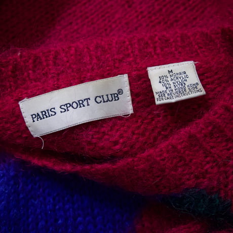 ParisSportClub Argyle,Diamond Patterns Mohair Knit