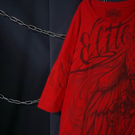 MMA ELITE 2XL Bald Eagle Lily Patterns Graphic S/S Tee