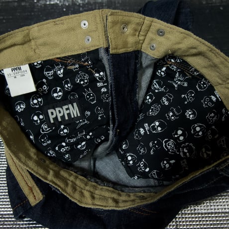 PPFM Draping Loose Straight Design Wash Denim