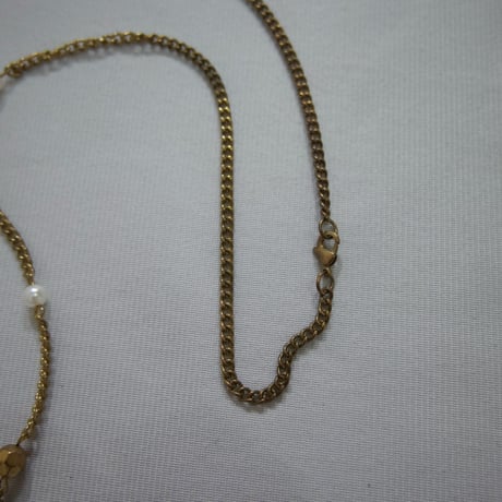 USED Ballchains Rosary Gold Necklace