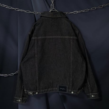 SeanJohn Short Length Box Silhouette Black Denim Jacket