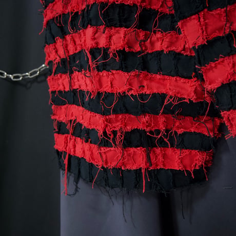 GYAKU_SOU All Hand Sewing  Denim Prisoner Borders Baggy Shorts