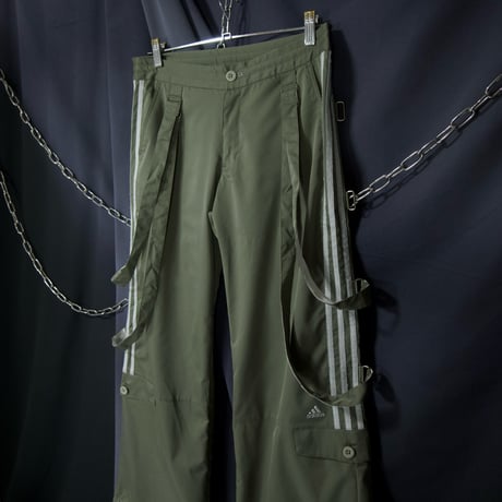 00s (c2008) Adidas Bondage Techno ♾️way Gimmick Parachute Pants