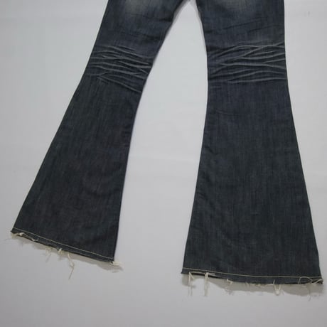 COOLA LowRise Lace Design Flare Denim Pants