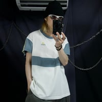 Late90s~Early00s Adidas RingerNeck Awesome Irregularity Switched&Colour S/S Tee