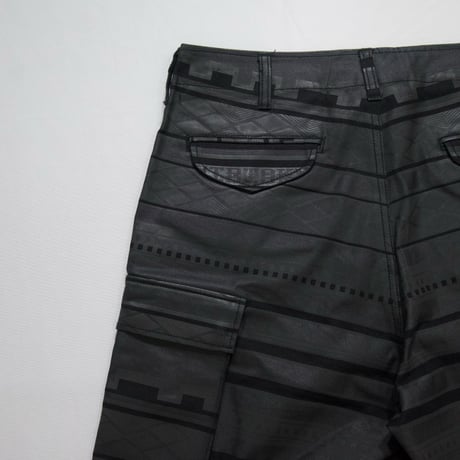 SDTR TOKYO Geometric&Ethnic Border Coating Cotton Shorts