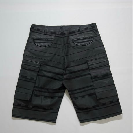 SDTR TOKYO Geometric&Ethnic Border Coating Cotton Shorts