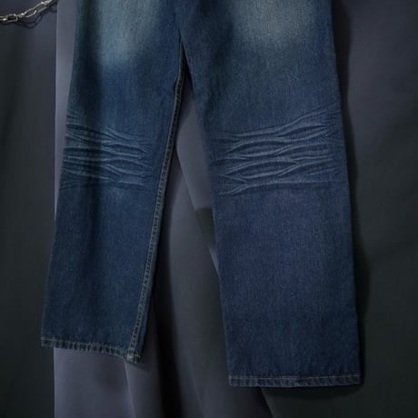 Phatfarm Deadstock Embroidery Wide Straight Wash Denim