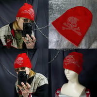 “2000s Spice” Skull Rhein Stones  Acrylic Knit Cap