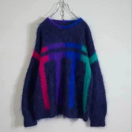 Abstract Patterns HandMade Mohair Knit