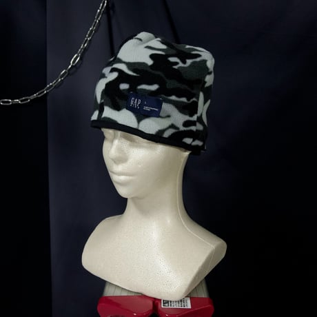 00s GAP KIDS Camouflage&Fringe Reversible Fleece Knit Cap