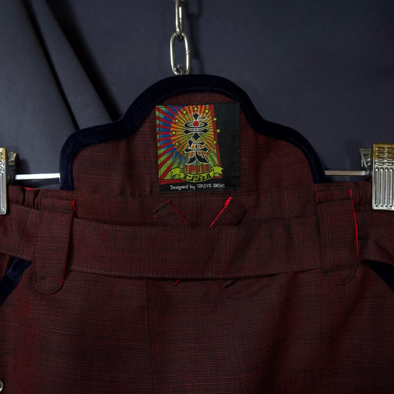 90s TAKUYA ANGEL Velour Switched Wide Pleats Ir