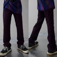 80s TRIPP nyc USA made Flower Lace Rayon Design Boots Cut Pants