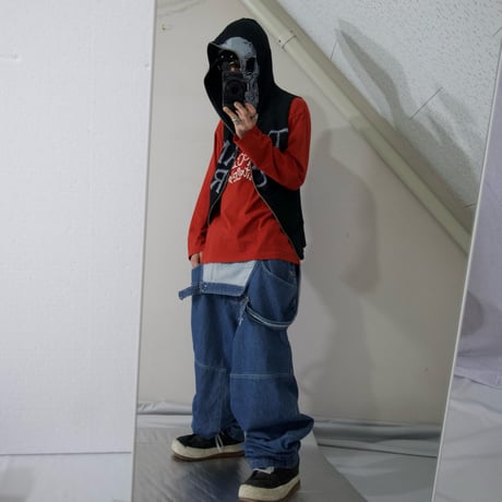GLADNEWS FullZip Skull Born Cutoff NoSleeve Hoodie Vest
