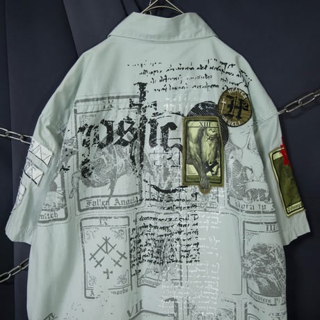 Nostic RomanMythologyAnimal Tarot/Trump Skull Graphics Embroidery Patches S/S Shirts