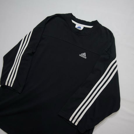 Late90s~Early00s Adidas Back3Line Performance Embroidery Sweatshirt