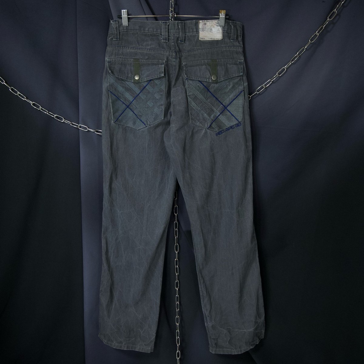 REDAPE Rugged Wash Faded Grayish Black Side Lin