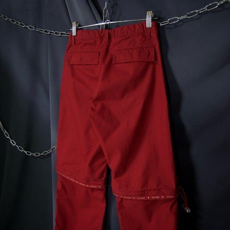 00s c2001KarlHelmut 2way Detachable Gimmick Parachute Cargo Pants