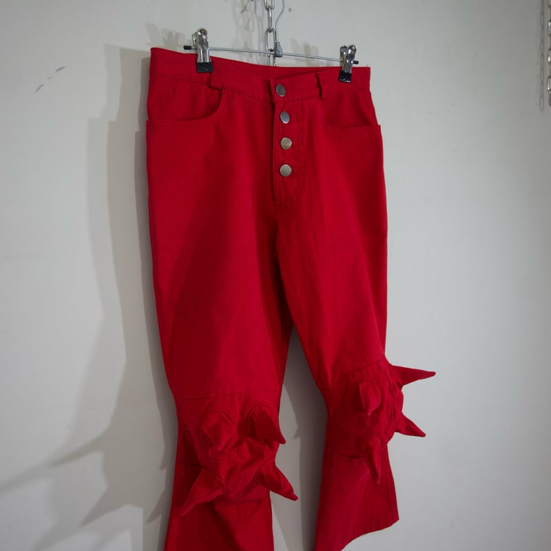90s BEETLE CALCIUM Horns Knee Draping Pants | H 90s BEETLE CALCIUM Horns Knee Draping Pants | H
