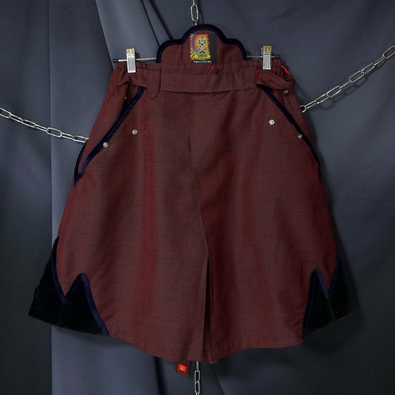 90s TAKUYA ANGEL Velour Switched Wide Pleats Ir