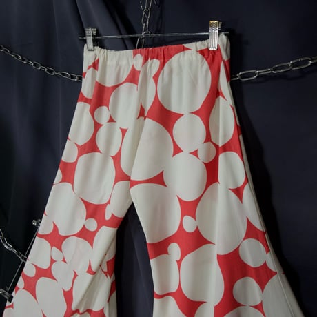 USED Polka Dot Easy Flare Pants/Bell Bottoms