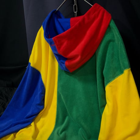 JORDAN Crazy Patterns Multi Colors Panel Switching Embroidery Pile Hoodie