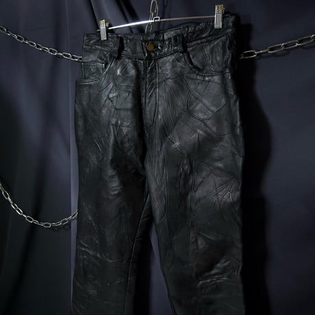 Euro Leather TSUGIHAGI Leather Baggy Pants