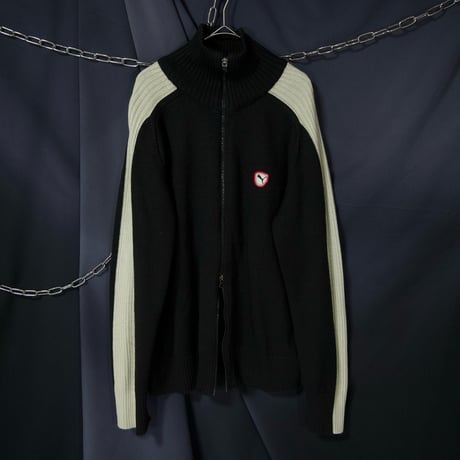 90s Euro PUMA Double Zipper Drivers Knit