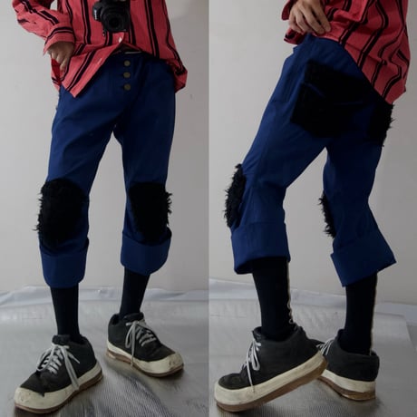90s Christopher Nemeth Draping Fur Switching Pants