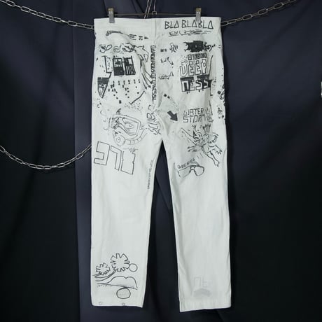 00s Diesel Full Painting Graphics Indian Cotton Pants