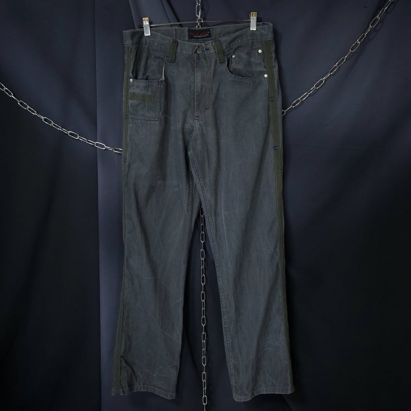 REDAPE Rugged Wash Faded Grayish Black Side Lin
