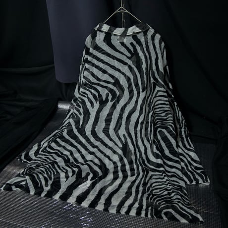 Euro USED Zebra Patterns Sheer L/S Shirts