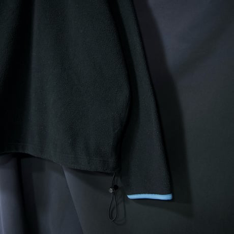 90s c1999 OLDNAVY 2tone Switching Black×SaxBlue Pullover Halfzip Fleece Jacket