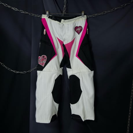 MSRMX 2Way Detachable Gimmick Heart Design Racing Motorcycle Pants